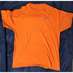 Guy Harvey Fishing Boat Swordfish Graphic Orange T Shirt Men's Size Large